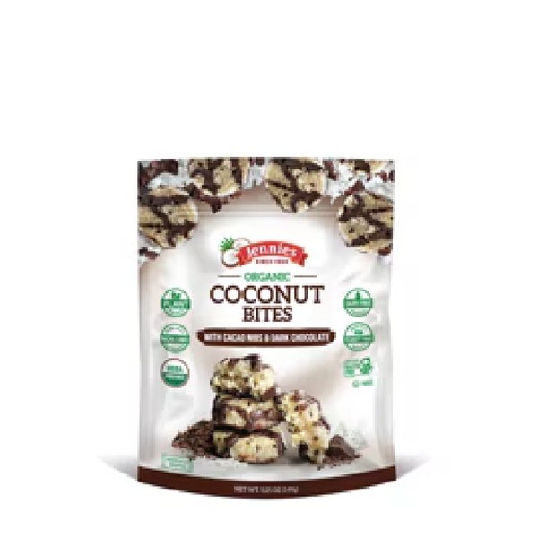 Jennies Organic Coconut Bites with Cacao Nibs -- 5.25 oz