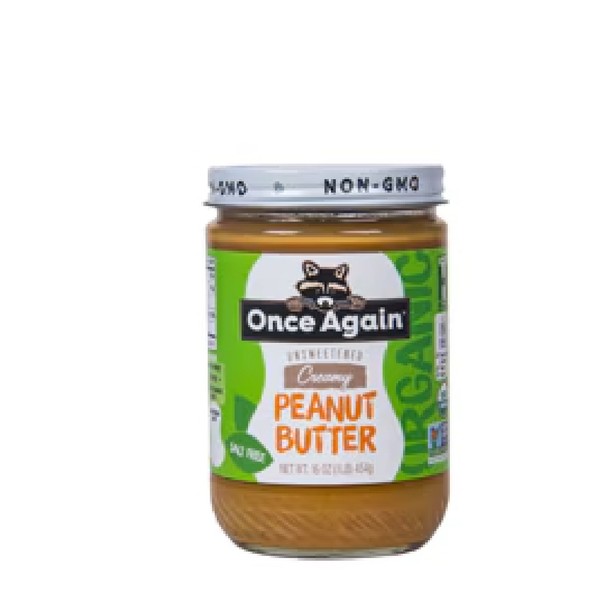 Once Again Organic Creamy Peanut Butter Unsalted -- 16 oz