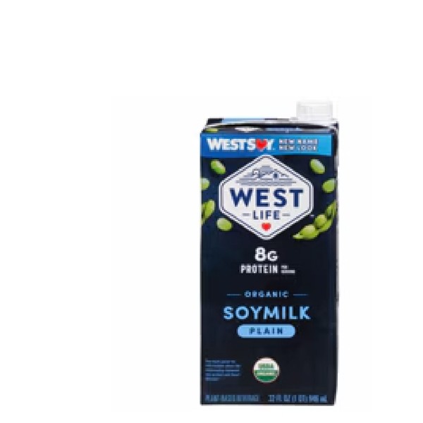 West Life Organic Soymilk Plain -- 32 fl oz