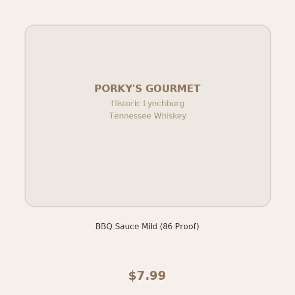 Historic Lynchburg Tennessee Whiskey BBQ Sauce Mild (86 Proof)