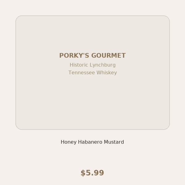 Historic Lynchburg Tennessee Whiskey Honey Habanero Mustard