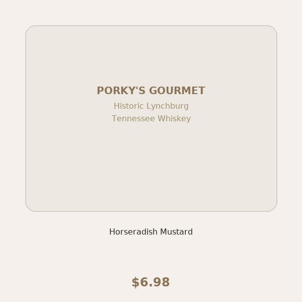 Historic Lynchburg Tennessee Whiskey Horseradish Mustard