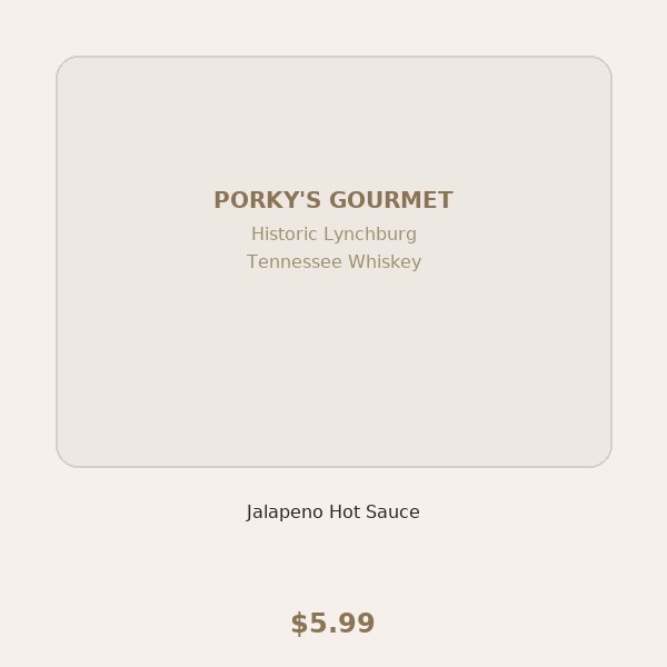 Historic Lynchburg Tennessee Whiskey Jalapeno Hot Sauce