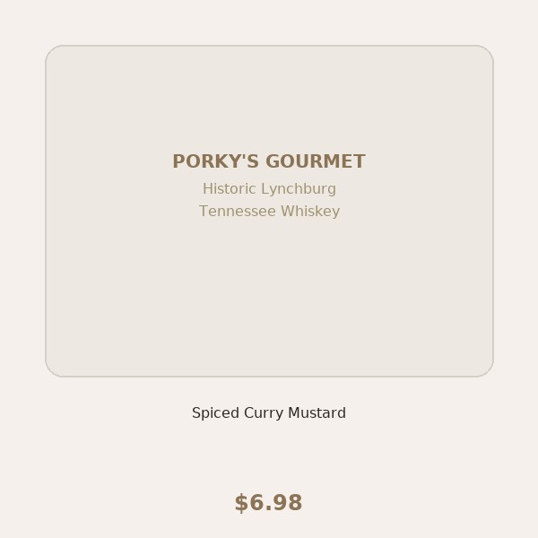 Historic Lynchburg Tennessee Whiskey Spiced Curry Mustard