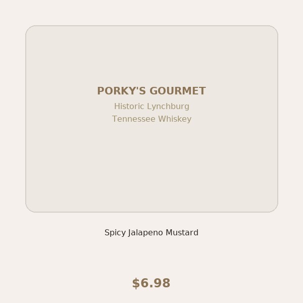 Historic Lynchburg Tennessee Whiskey Spicy Jalapeno Mustard