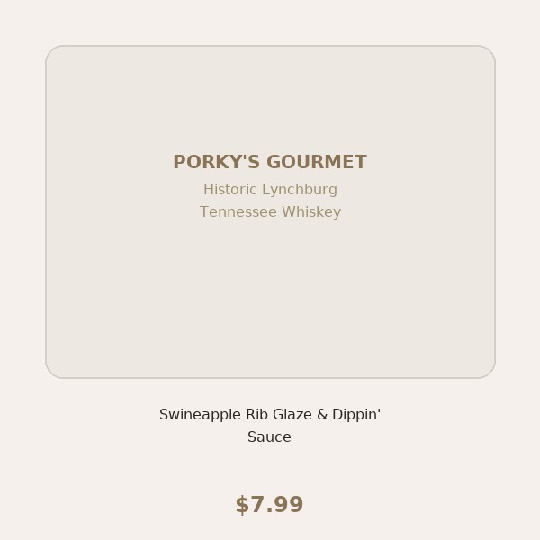 Historic Lynchburg Tennessee Whiskey Swineapple Rib Glaze & Dippin' Sauce