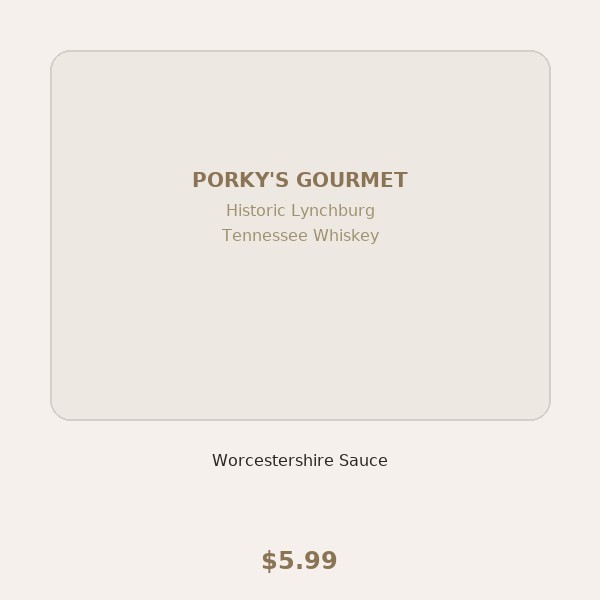 Historic Lynchburg Tennessee Whiskey Worcestershire Sauce